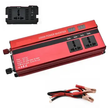 2000W Car LED Inverter DC 12 to 220V 4 USB Ports Charger Veicular Car Power Inverter Dual Display Inversor Converter Modified 
2000W Car LED Inverter DC 12 to 220V 4 USB Ports Charger Veicular Car Power Inverter Dual Display Inversor Converter Modified