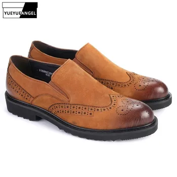 2019 New Fashion Genuine Leather Mens Slip On Pointed Toe Male Formal Shoes Wing Tip British Style Brogue Shoes Footwear Brown
2019 New Fashion Genuine Leather Mens Slip On Pointed Toe Male Formal Shoes Wing Tip British Style Brogue Shoes Footwear Brown