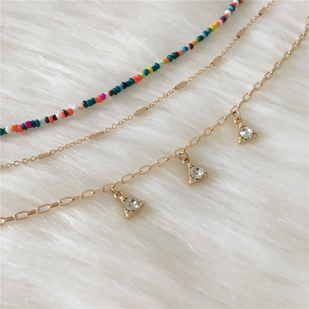 Bohemian Beads Ankle Bracelet for Women Leg Chain Triangle Round colorful bead starnd Anklet Vintage Foot Jewelry Accessories
Bohemian Beads Ankle Bracelet for Women Leg Chain Triangle Round colorful bead starnd Anklet Vintage Foot Jewelry Accessories