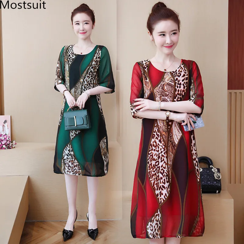 L-5xl Chiffon Printed Dress Women Plus Size Red Green Vintage Elegant Loose Korean Dresses Half Sleeve O-neck Vestido Mujer 2019
L-5xl Chiffon Printed Dress Women Plus Size Red Green Vintage Elegant Loose Korean Dresses Half Sleeve O-neck Vestido Mujer 2019