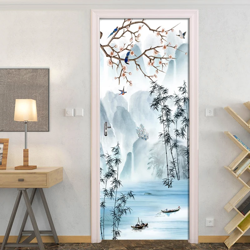 2019 New Wall Decals Door Mural 3D Ink And Flower Bird Door Sticker DIY Self-adhesive Waterproof Wallpaper Poster for Home Decor
2019 New Wall Decals Door Mural 3D Ink And Flower Bird Door Sticker DIY Self-adhesive Waterproof Wallpaper Poster for Home Decor