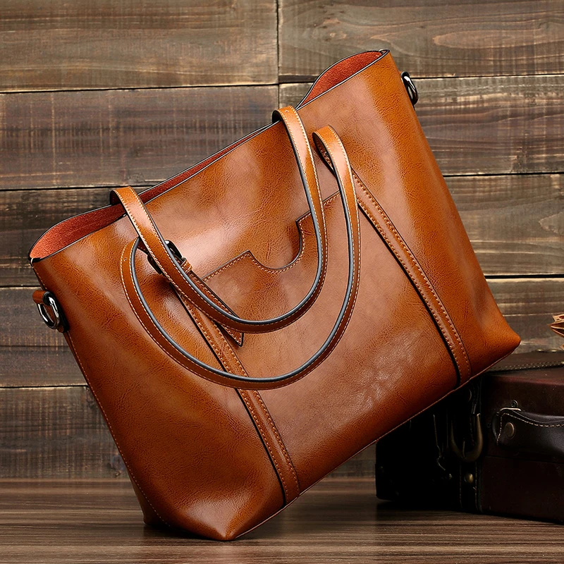 Female Handbag Genuine Leather Casual Tote Large Capacity Vintage Handbag Woman New Brand Shopping Bag Lady Casual Shoulder Bag
Female Handbag Genuine Leather Casual Tote Large Capacity Vintage Handbag Woman New Brand Shopping Bag Lady Casual Shoulder Bag