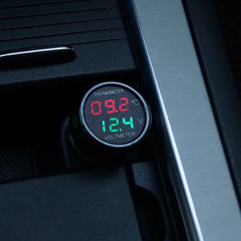 2 In 1 Dual Digital Temperature Voltage Meter with Red Green Dual Led Display Thermometer Voltmeter in the Car
2 In 1 Dual Digital Temperature Voltage Meter with Red Green Dual Led Display Thermometer Voltmeter in the Car