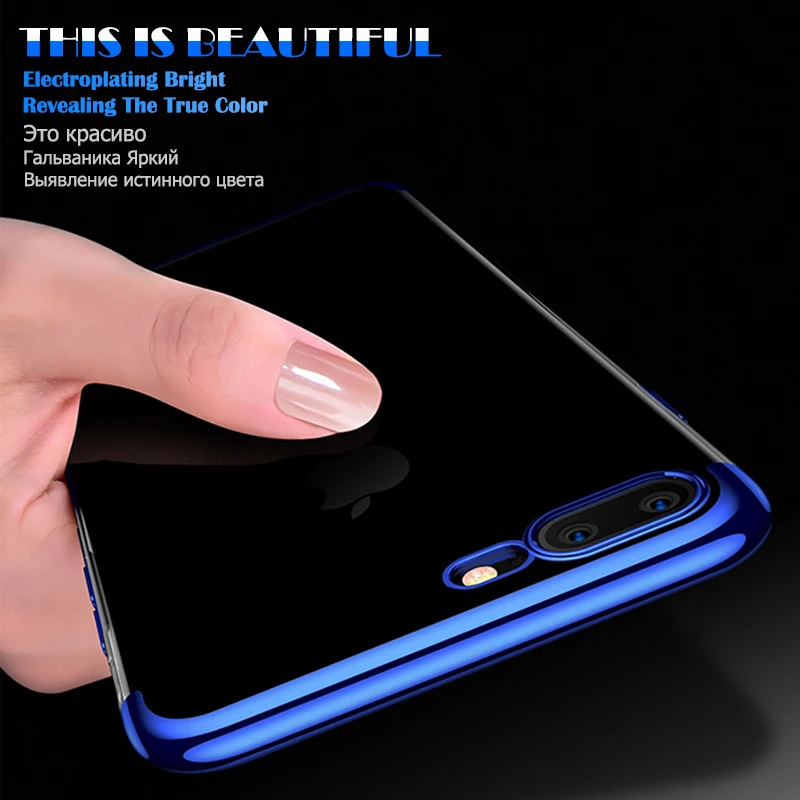Luxury Silicone Clear Case For iPhone X 10 Xs Max Xr For iphone 6 S 7 8 Plus TPU Soft Plating Frame Transparent Back Cover Cases
Luxury Silicone Clear Case For iPhone X 10 Xs Max Xr For iphone 6 S 7 8 Plus TPU Soft Plating Frame Transparent Back Cover Cases