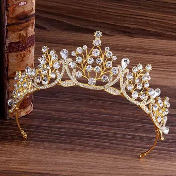 High-end Golden Rhinestone Crystal Bride Diadem Headdress Hair Jewelry Bridal Crowns and Tiaras Wedding Hair Accessories BH
High-end Golden Rhinestone Crystal Bride Diadem Headdress Hair Jewelry Bridal Crowns and Tiaras Wedding Hair Accessories BH