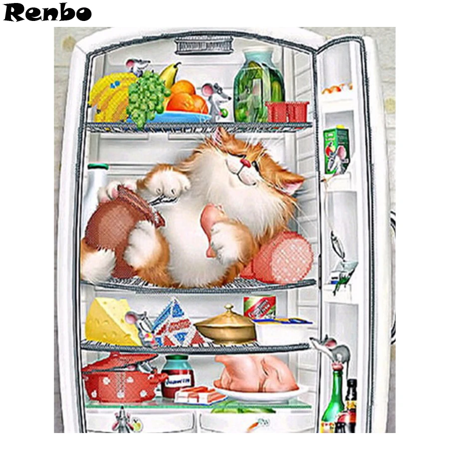 home decoration diy 5D Resin square diamond painting cross stitch diamond embroidery sale Cat in the refrigerator diamond mosaic
home decoration diy 5D Resin square diamond painting cross stitch diamond embroidery sale Cat in the refrigerator diamond mosaic