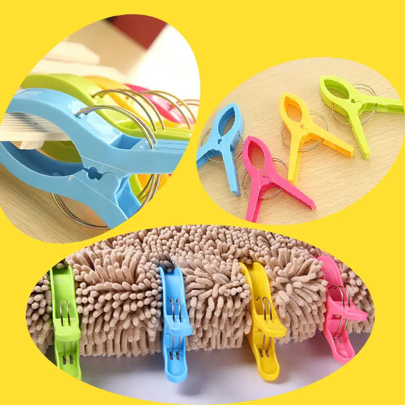 4Pcs/bag Creative Color Clips Beach Towel Clamp To prevent the wind Clamp Clothes Pegs Drying Racks Retaining Clip
4Pcs/bag Creative Color Clips Beach Towel Clamp To prevent the wind Clamp Clothes Pegs Drying Racks Retaining Clip