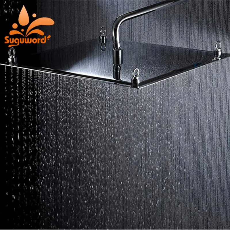 Only Chrome 20" Rainfall Shower Head Bathroom Ultra-thin oversized square stainless steel top spray shower head
Only Chrome 20" Rainfall Shower Head Bathroom Ultra-thin oversized square stainless steel top spray shower head
