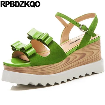 Women Green Kawaii Platform Wedge Sandals Summer Cute High Quality Shoes Bow Flatform Ankle Strap Bowtie Heels Slingback Pumps
Women Green Kawaii Platform Wedge Sandals Summer Cute High Quality Shoes Bow Flatform Ankle Strap Bowtie Heels Slingback Pumps