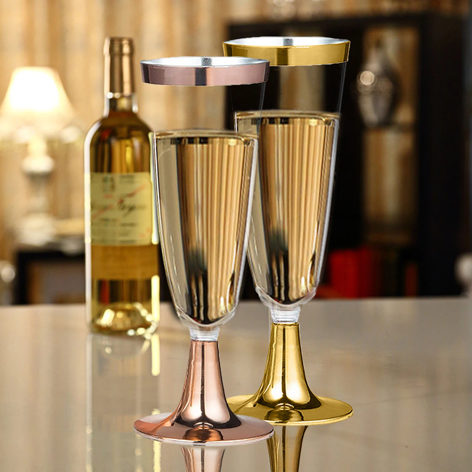 Behogar 6PCS 150ml Disposable Fashion Hard Plastic Champagne Flutes Cups for Catering Party Picnics Weddings
Behogar 6PCS 150ml Disposable Fashion Hard Plastic Champagne Flutes Cups for Catering Party Picnics Weddings