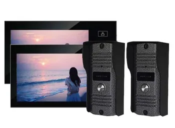 Home Security Intercom system Doorbell Kits 2X7" Touch Key Screen LCD Color Video Door Phone Monitors+2XNight Vision Eye Camera
Home Security Intercom system Doorbell Kits 2X7" Touch Key Screen LCD Color Video Door Phone Monitors+2XNight Vision Eye Camera