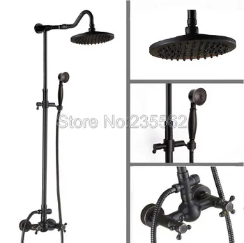 Wall Mounted Black Oil Rubbed Brass Rainfall Bathroom Rain Shower Faucet Set Dual Handle Mixer Tap + Hand Shower Spray lrs705
Wall Mounted Black Oil Rubbed Brass Rainfall Bathroom Rain Shower Faucet Set Dual Handle Mixer Tap + Hand Shower Spray lrs705