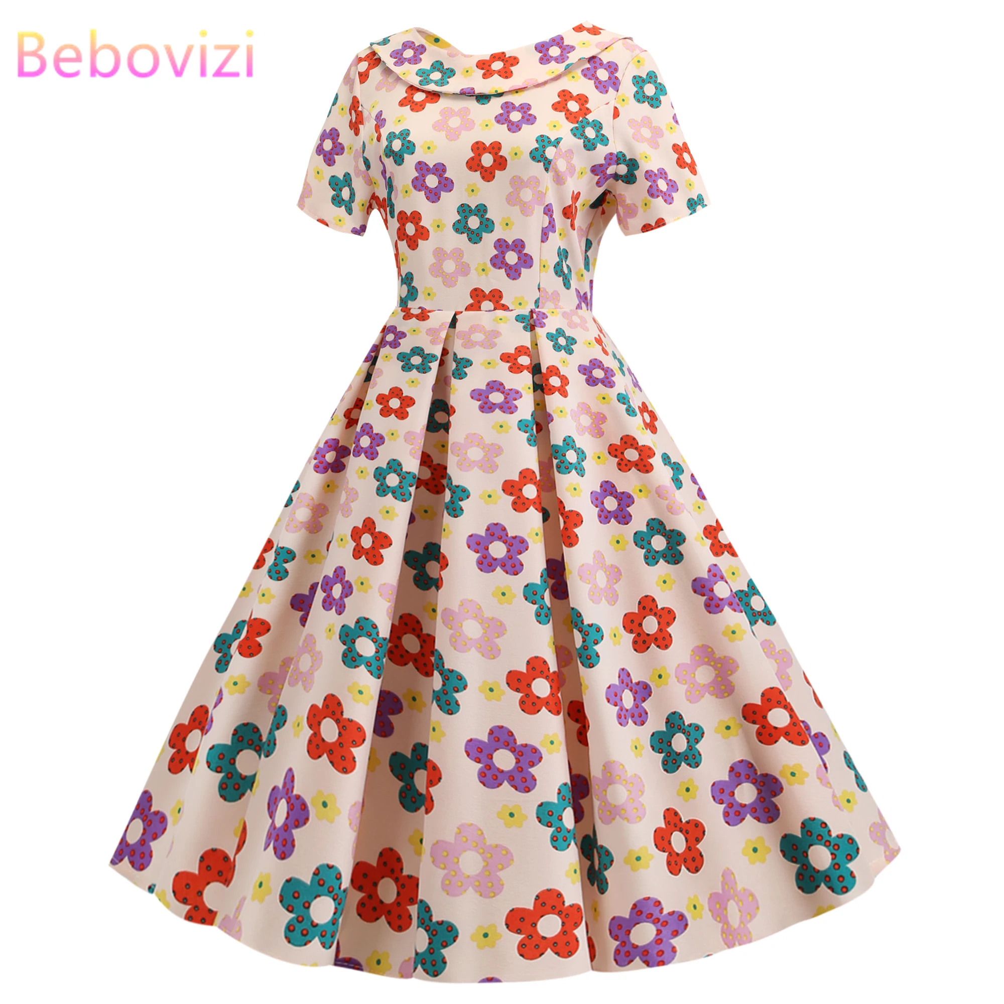 Bebovizi New Women 2019 Casual Summer Dresses Back Bow Vintage Print Light Yellow Dress Elegant Office Plus Size Party Vestidos
Bebovizi New Women 2019 Casual Summer Dresses Back Bow Vintage Print Light Yellow Dress Elegant Office Plus Size Party Vestidos