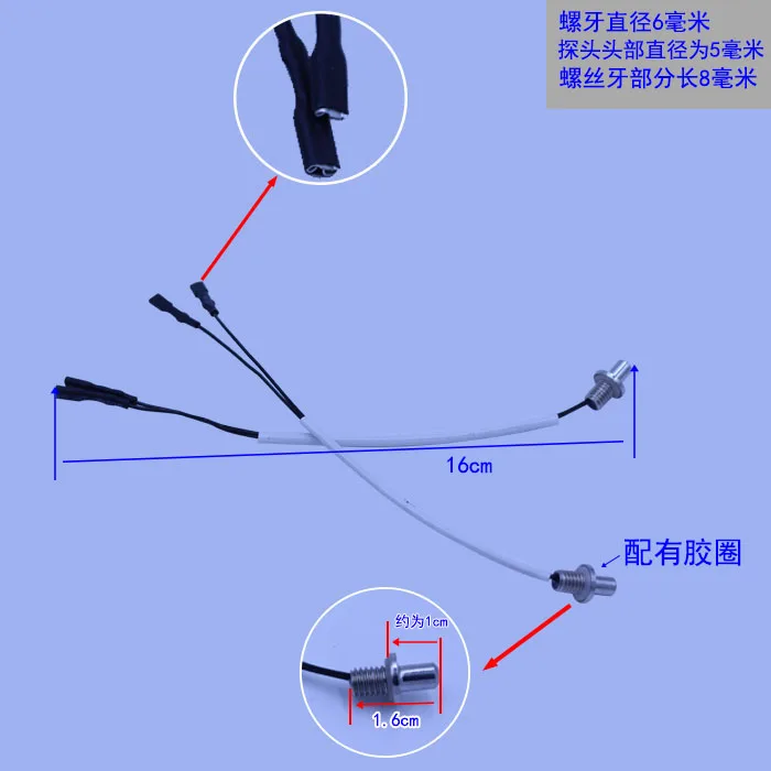 1pcs /10pcs Health pot Automatic water Electric kettle sensor Tea stove probe Electric Kettle temperature sensor thermistor 100K
1pcs /10pcs Health pot Automatic water Electric kettle sensor Tea stove probe Electric Kettle temperature sensor thermistor 100K