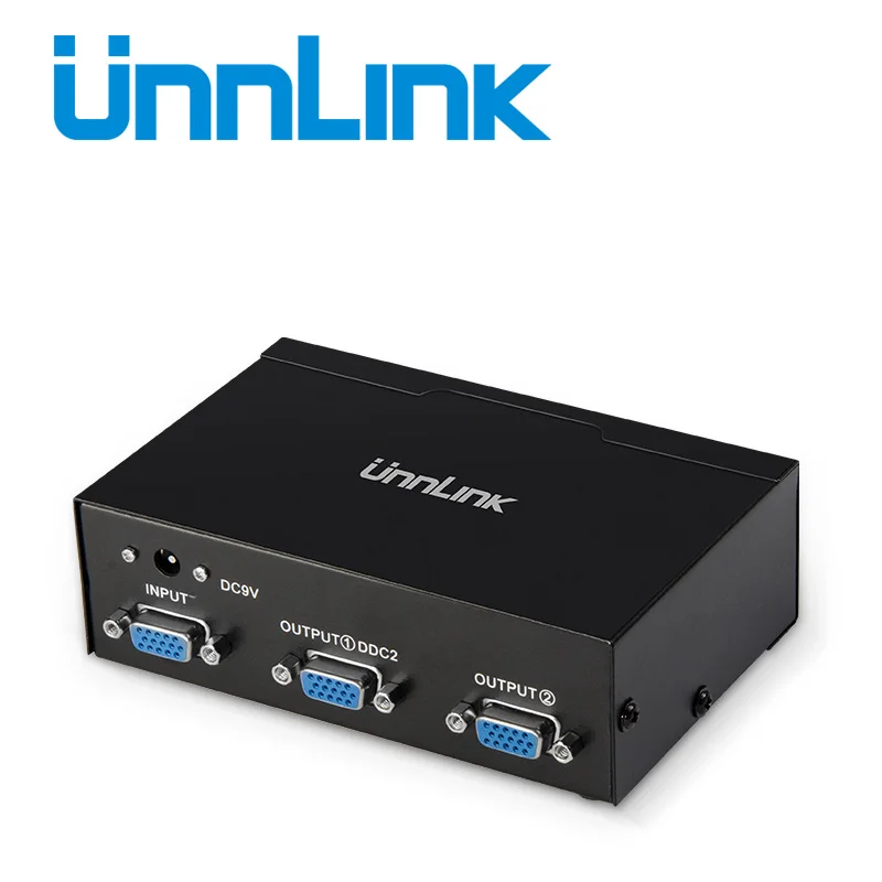 Unnlink VGA Splitter 1X2 FHD 1080P@60Hz 1 VGA Signal Input 2 VGA Output 1*2 VGA Splitters for computer desktop laptop projector
Unnlink VGA Splitter 1X2 FHD 1080P@60Hz 1 VGA Signal Input 2 VGA Output 1*2 VGA Splitters for computer desktop laptop projector