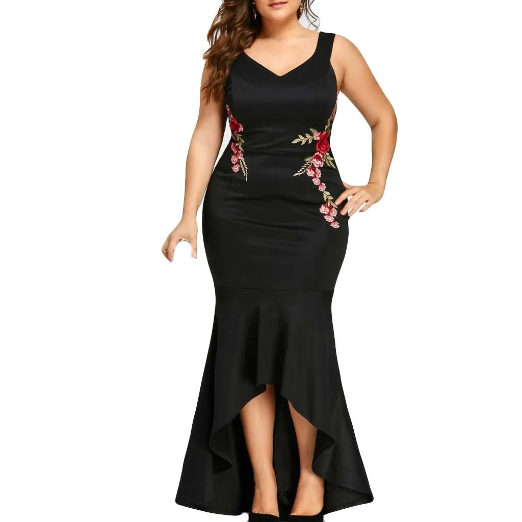 JAYCOSIN Women Plus Size Embroidery Party Dress V Neck Sleeveless Solid Color Long Dress Half Straight sexy party dresses May 27
JAYCOSIN Women Plus Size Embroidery Party Dress V Neck Sleeveless Solid Color Long Dress Half Straight sexy party dresses May 27