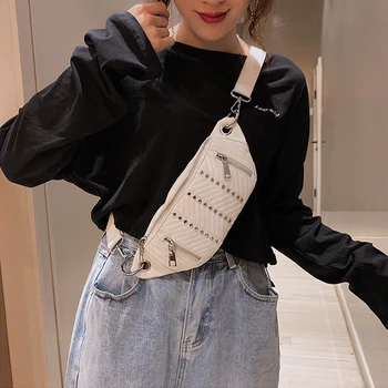 Women's Waist Bags 2020 New Ladies Chest Bag Fashion Rivet Crossbody Belt Bag Female PU Leather Fanny Pack Shoulder Bags Banana
Women's Waist Bags 2020 New Ladies Chest Bag Fashion Rivet Crossbody Belt Bag Female PU Leather Fanny Pack Shoulder Bags Banana