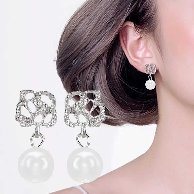 Pearl Earrings Rose Ear Earrings Camellias Ear Earrings Fashion Accessories Silvery Leisure Time Jewellery
Pearl Earrings Rose Ear Earrings Camellias Ear Earrings Fashion Accessories Silvery Leisure Time Jewellery