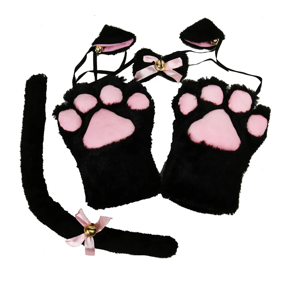 1 Set 2017 New Anime Cosplay Costume Cat Ears Plush Paw Claw Gloves Tail Cute Sexy Women Party Christmas Halloween Decor
1 Set 2017 New Anime Cosplay Costume Cat Ears Plush Paw Claw Gloves Tail Cute Sexy Women Party Christmas Halloween Decor