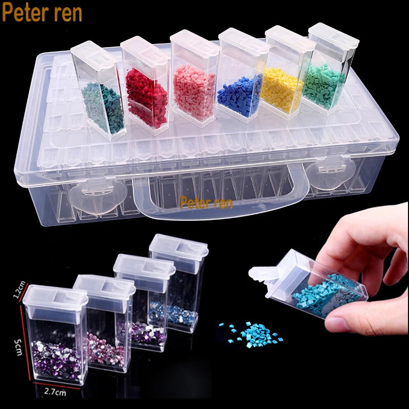 Diamond Painting Tool Rhinestone 64 Lattice Transparent Plastic Storage Box Diamond Embroidery 64/20 Grids Jewelry Storage Box
Diamond Painting Tool Rhinestone 64 Lattice Transparent Plastic Storage Box Diamond Embroidery 64/20 Grids Jewelry Storage Box