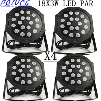 4pcs/ 18X3W LED Par Light RGB LED Flat PAR DMX512 control disco lights professional dj equipment
4pcs/ 18X3W LED Par Light RGB LED Flat PAR DMX512 control disco lights professional dj equipment