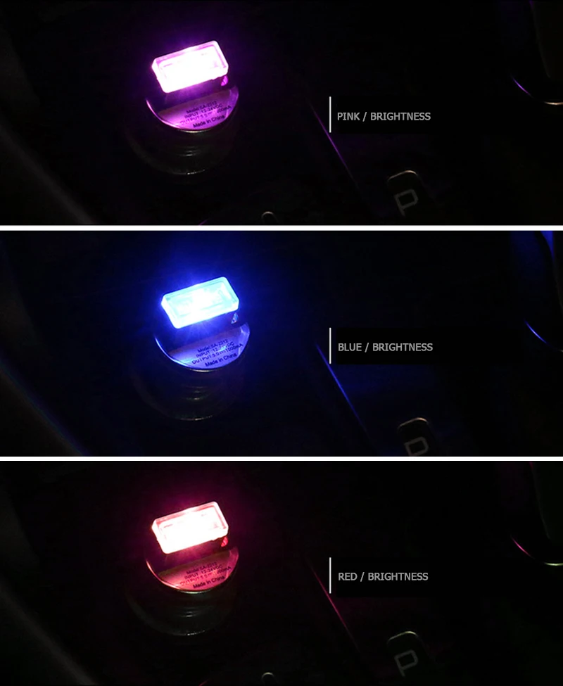 CNSUNNYLIGHT Car LED Atmosphere Lights With USB Sockets Decorative lights Interior Light Car Foot Lamp Universal Play and Plug (1)