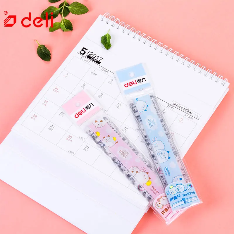 Deli 2pcs/lot Kawaii Plastic Ruler Kids Cartoon Series 30cm Bendable Ruler for Measuring Foldable Straight Ruler Stationery
Deli 2pcs/lot Kawaii Plastic Ruler Kids Cartoon Series 30cm Bendable Ruler for Measuring Foldable Straight Ruler Stationery