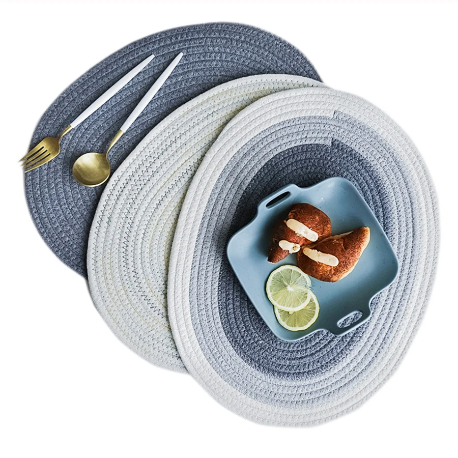 Nordic Kitchen Ellipse Cotton Linen Placemat for Dining Table Accessories Insulation Pad Drink Coasters Cup Dish Mat Home Decor
Nordic Kitchen Ellipse Cotton Linen Placemat for Dining Table Accessories Insulation Pad Drink Coasters Cup Dish Mat Home Decor