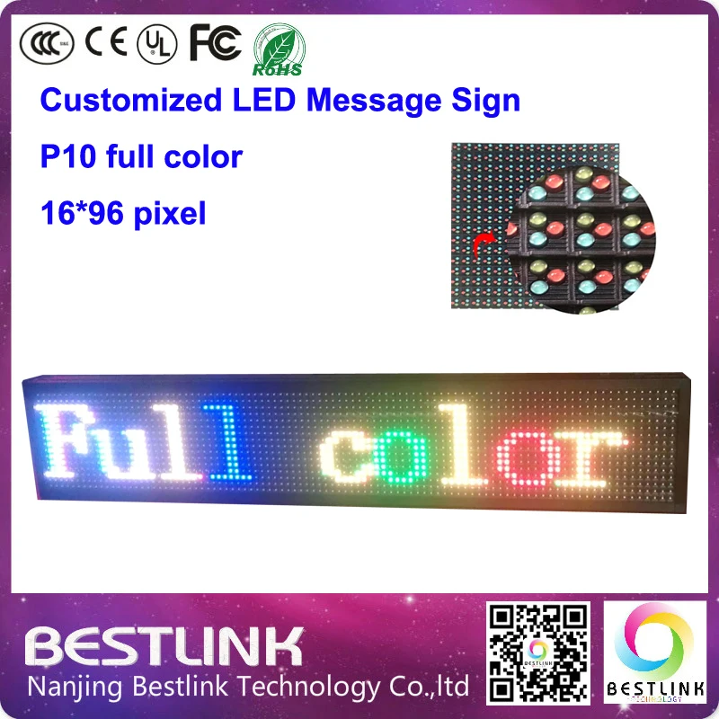 Фото Светодиодный знак открыть RGB P10 открытый полноцветный светодиодный перемещение