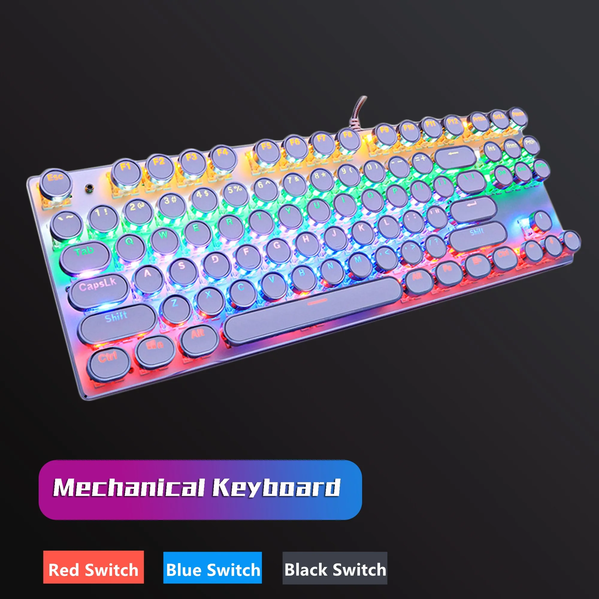 METOO-ZERO Anti-Ghosting Gaming Mechanical Keyboard Blue Black Red Switch USB Wired LED Backlight Retro Style for PC gamer
METOO-ZERO Anti-Ghosting Gaming Mechanical Keyboard Blue Black Red Switch USB Wired LED Backlight Retro Style for PC gamer