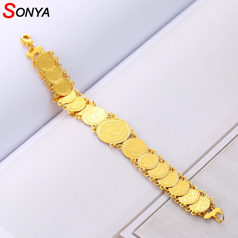 SONYA Islam Antique Coin Bracelets For Women Trendy Gold Color Link Chain Bracelets Dubai Gold Color Jewelry Bijoux Femme
SONYA Islam Antique Coin Bracelets For Women Trendy Gold Color Link Chain Bracelets Dubai Gold Color Jewelry Bijoux Femme