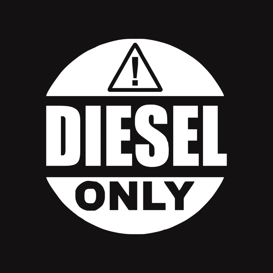 Cunymagos Warning Mark DIESEL ONLY Car Sticker Creative Vinyl Decoration Car Styling Fashion Body Car Decal Sticker Funny 13.114.1CM (6)