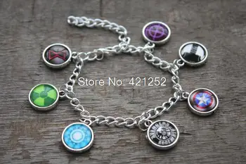 6pcs/lot All Avengers Bracelet Glass cabochon bracelets Charm bracelets in silver color
6pcs/lot All Avengers Bracelet Glass cabochon bracelets Charm bracelets in silver color