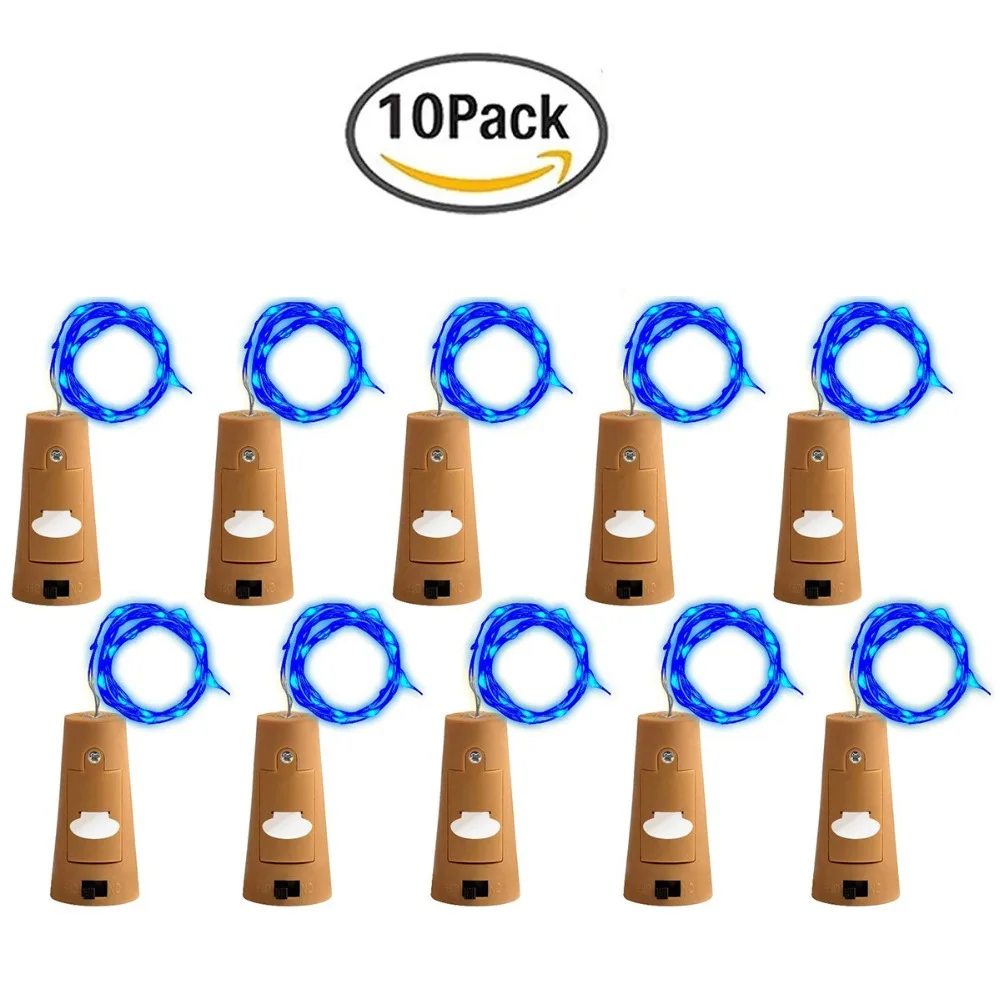 10pcs LED wine bottle lamp 6.7ft 20LEDs cork shape string light Blue wedding Christmas decor lighting wireless
10pcs LED wine bottle lamp 6.7ft 20LEDs cork shape string light Blue wedding Christmas decor lighting wireless