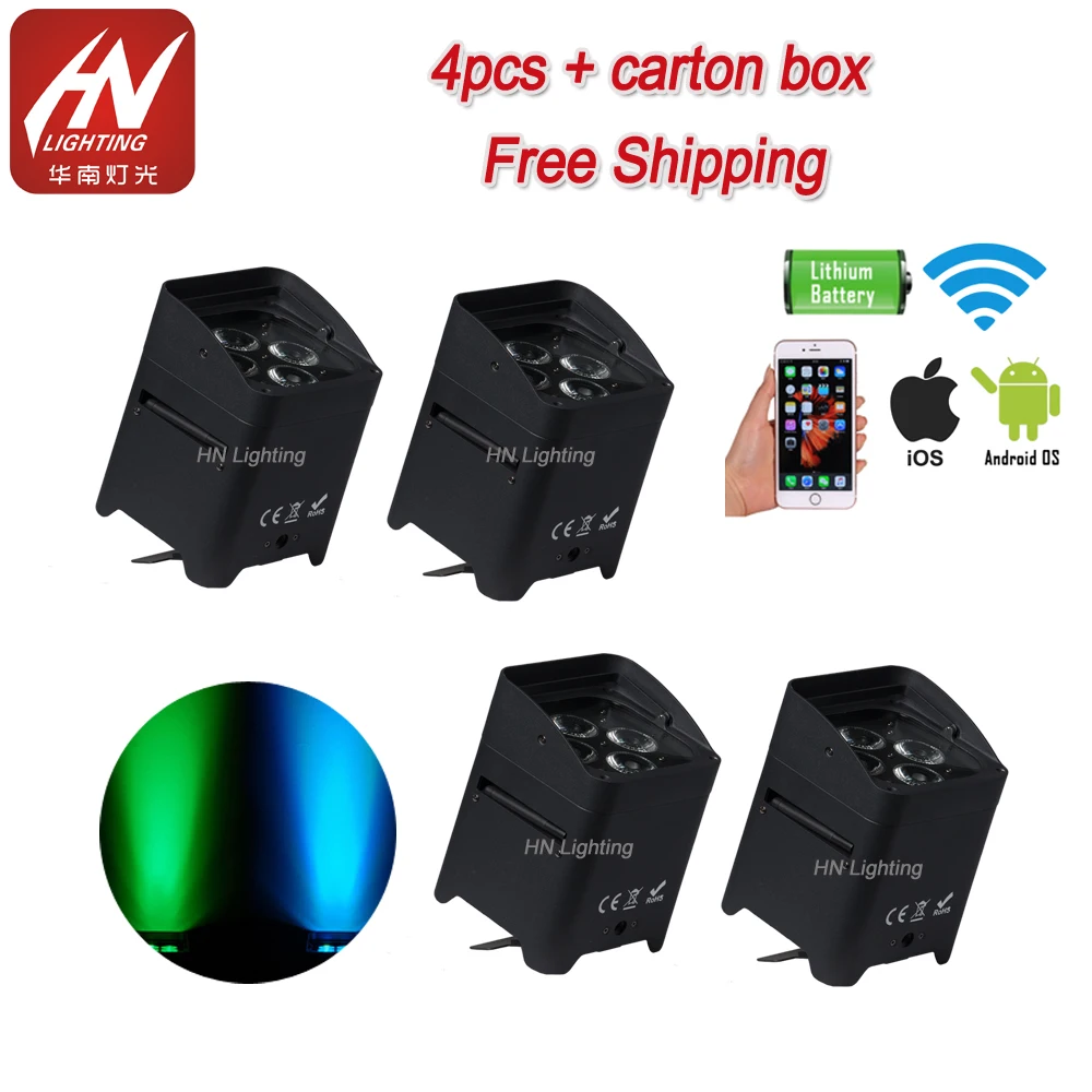 4pcs Wireless dmx color wash uplighting Battery Power RGBWA UV 4*18w DJ Par Lights
4pcs Wireless dmx color wash uplighting Battery Power RGBWA UV 4*18w DJ Par Lights