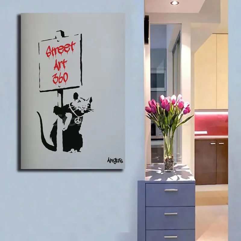 Banksy Rat Wallpaper HD Wall Art Canvas Poster And Print Canvas Painting Decorative Picture For Office Living Room Home Decor
Banksy Rat Wallpaper HD Wall Art Canvas Poster And Print Canvas Painting Decorative Picture For Office Living Room Home Decor