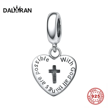 DALARAN 925 Sterling Silver Heart Shape Cross Pendant Fit Original DIY Necklace & Bracelet Silver 925 Jewelry Making Gifts
DALARAN 925 Sterling Silver Heart Shape Cross Pendant Fit Original DIY Necklace & Bracelet Silver 925 Jewelry Making Gifts