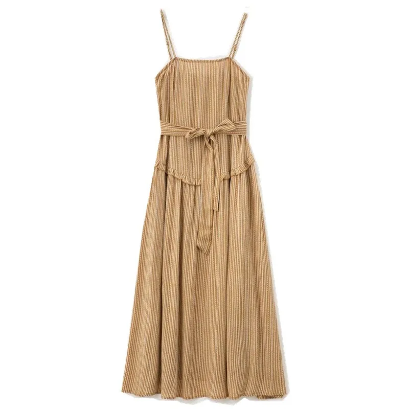 2019 Bohemian Geometric Striped Print Spaghetti Strap Dress Woman Stitching Wood ears Bow Sashes Long Dresses
2019 Bohemian Geometric Striped Print Spaghetti Strap Dress Woman Stitching Wood ears Bow Sashes Long Dresses
