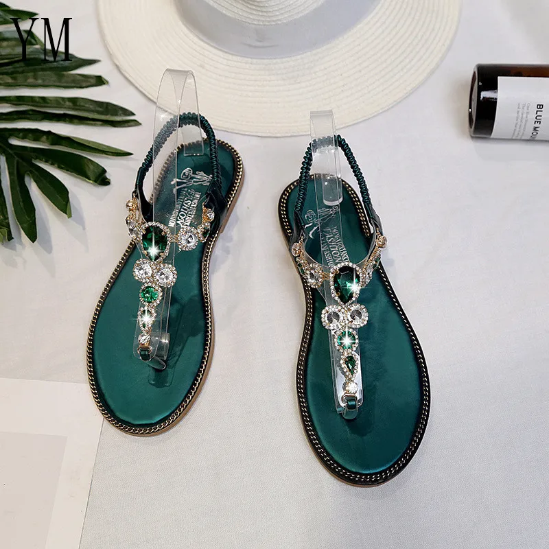 Hot Summer Beach Pearl Flat Heel Women Ladies Sandals toe Ring Bohemia Sandals With Rhinestone Shoe Outdoor Holiday Slides
Hot Summer Beach Pearl Flat Heel Women Ladies Sandals toe Ring Bohemia Sandals With Rhinestone Shoe Outdoor Holiday Slides