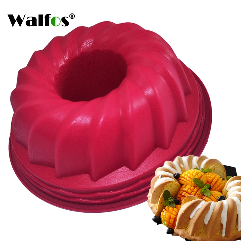 WALFOS 1 Pieces Bundt Ring Silicone Bakeware Mould Cake Pan Bread Pastry Tin Baking Mold Tool Home Kitchen Supplies
WALFOS 1 Pieces Bundt Ring Silicone Bakeware Mould Cake Pan Bread Pastry Tin Baking Mold Tool Home Kitchen Supplies