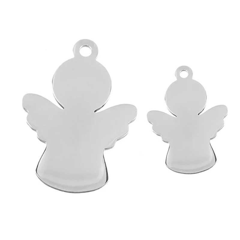 100% Stainless Steel Blank Angel Pendants Angel Charm Both Sides High Polished Blank Tags For Jewelry Making Wholesale 10pcs
100% Stainless Steel Blank Angel Pendants Angel Charm Both Sides High Polished Blank Tags For Jewelry Making Wholesale 10pcs