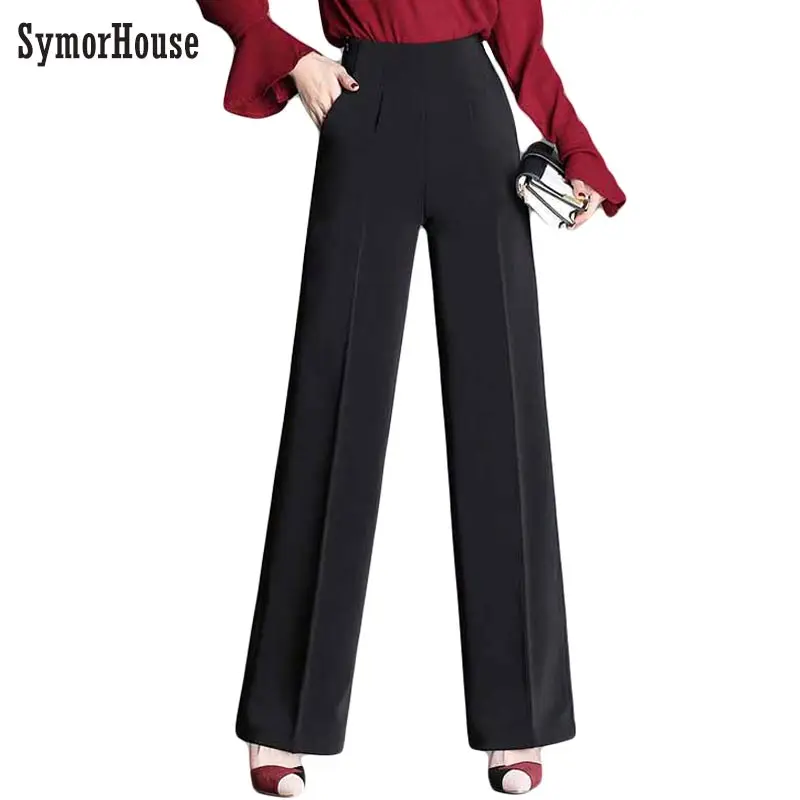 SymorHouse Autumn Women Suits Pants Black High Waist Pants Female Loose Long Wide Leg Trousers pantalones mujer Size 4XL
SymorHouse Autumn Women Suits Pants Black High Waist Pants Female Loose Long Wide Leg Trousers pantalones mujer Size 4XL