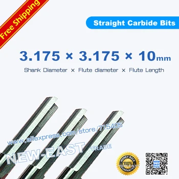 10pcs 3.175*3.175*10mm 2 Straight Flute Milling Cutter CNC Engraving Tools Wood Router Bits, Carving Foam, EVA, Plywood, MDF,PVC
10pcs 3.175*3.175*10mm 2 Straight Flute Milling Cutter CNC Engraving Tools Wood Router Bits, Carving Foam, EVA, Plywood, MDF,PVC