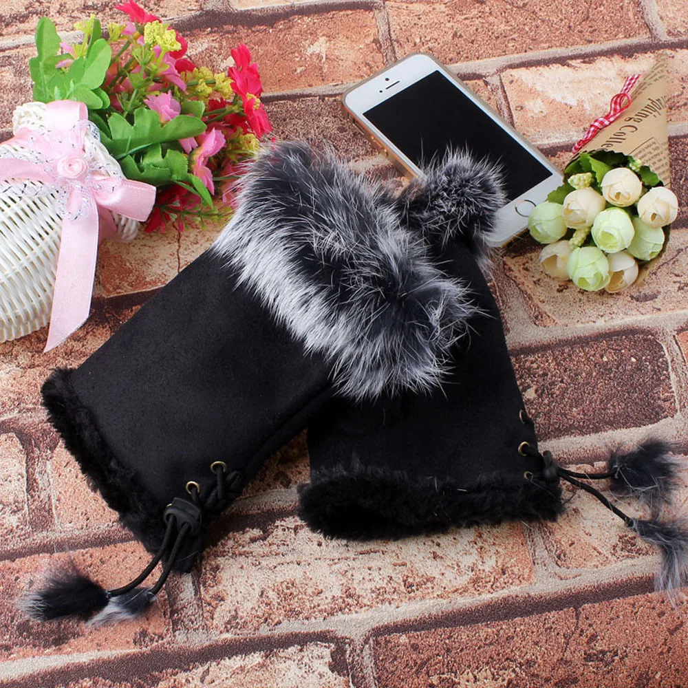 Women Girl Faux Rabbit Fur Wrist Fingerless Hand Winter Gloves Warmer quality fashion design Faux Rabbit Fur Imitation Leathe
Women Girl Faux Rabbit Fur Wrist Fingerless Hand Winter Gloves Warmer quality fashion design Faux Rabbit Fur Imitation Leathe