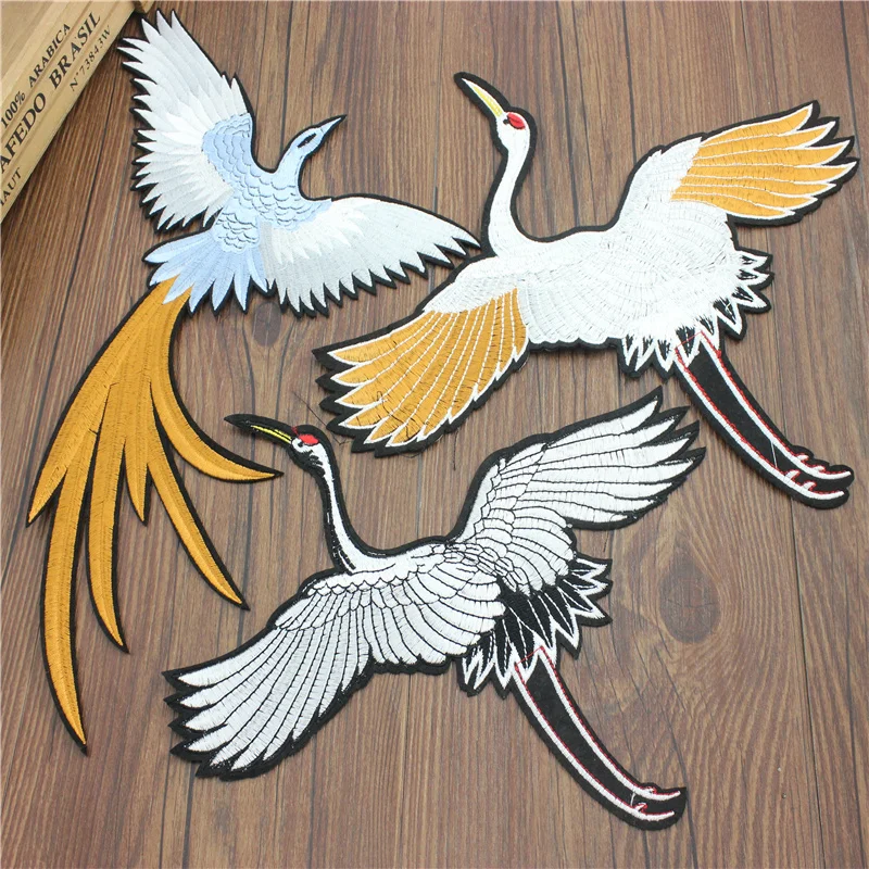 Three kinds optional crane big patches patch clothing embroidery iron on iron patches sewing accessories clothes badge 1pcs
Three kinds optional crane big patches patch clothing embroidery iron on iron patches sewing accessories clothes badge 1pcs