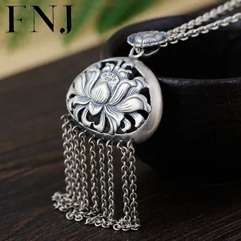 FNJ 925 Silver Tassel Pendant Lotus Flower Round Hang Original S925 Thai Silver Pendants Men Women for Jewelry Making
FNJ 925 Silver Tassel Pendant Lotus Flower Round Hang Original S925 Thai Silver Pendants Men Women for Jewelry Making