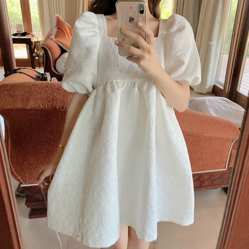 Back Hollow Out White Dress Sexy Lolita Girl Square Neck High Waist Dress Puff Sleeve Vestido Fiesta Vestiti Donna Robe Femme
Back Hollow Out White Dress Sexy Lolita Girl Square Neck High Waist Dress Puff Sleeve Vestido Fiesta Vestiti Donna Robe Femme