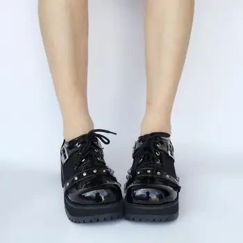 Princess sweet punk shoes European wave PUNK Harajuku muffin thick bottom shoes anti slip bottomed belt buckle custom an1423
Princess sweet punk shoes European wave PUNK Harajuku muffin thick bottom shoes anti slip bottomed belt buckle custom an1423
