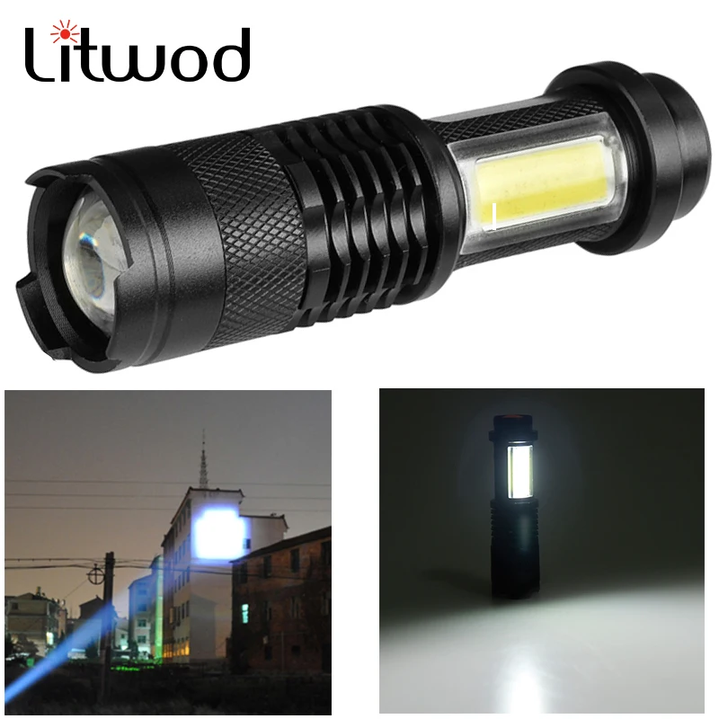 SK68C LED MINI Flashlight Q5 & COB Zoom Waterproof Aluminum 4 Modes Torch use 14500 or AA Battery For Camping working
SK68C LED MINI Flashlight Q5 & COB Zoom Waterproof Aluminum 4 Modes Torch use 14500 or AA Battery For Camping working