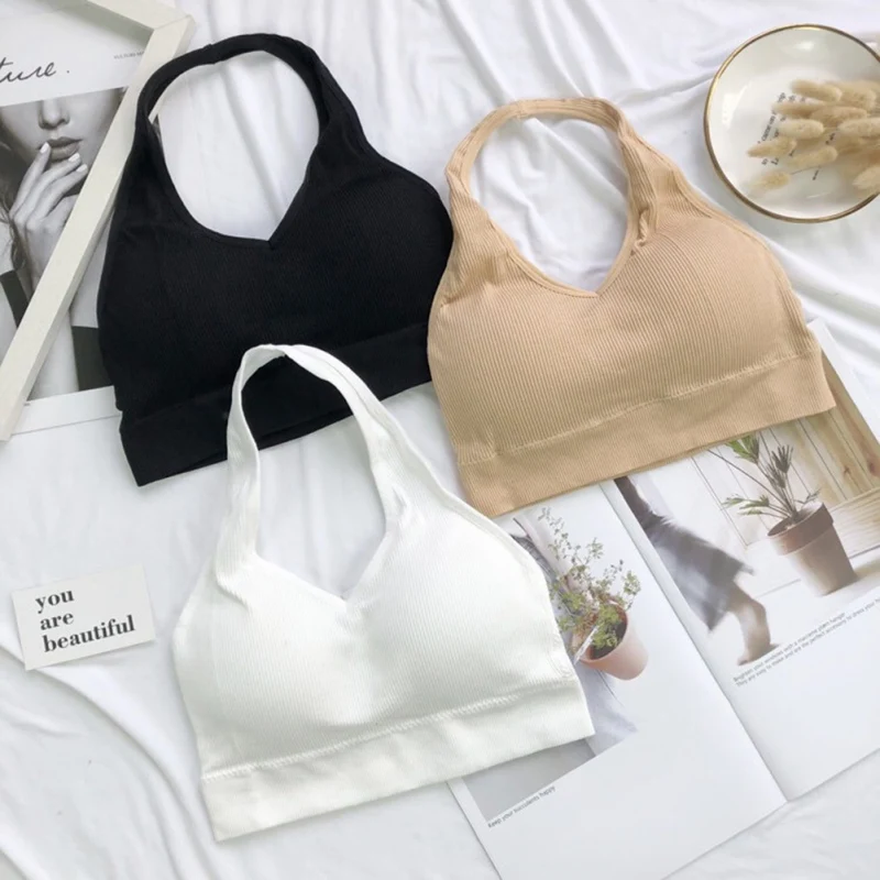 Women Summer Knitting Tube Tops Halter Backless Bra Top Padded Wrapped Chest Underwear
Women Summer Knitting Tube Tops Halter Backless Bra Top Padded Wrapped Chest Underwear